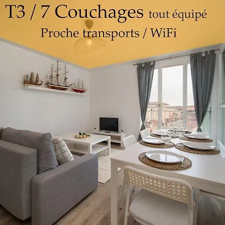 Apartment Fully Equipped Balcony Sleeps 7 Wifi