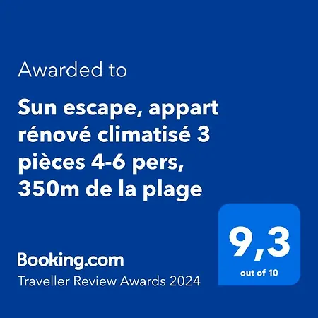 Sun Escape, Renove Climatise 3 Pieces 4-6 Pers, 350m De La * Marsiglia