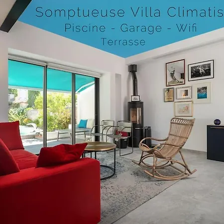 Maison Air Conditionne, Piscine, Quartier Calme Proche Des Plages Villa