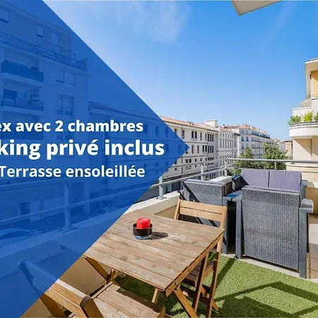 Apartment La Joliette; Duplex 2 Chambres, Parking Inclus+ Terrasse+ Ascenseur