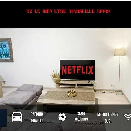T2 Le Bien Etre 9eme-wifi-netflix-metro-parking-plage