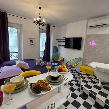 La Popart - Baignoire - Lit Rond Apartment Marseille