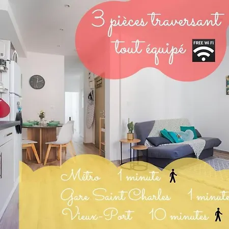 Joli T3 Avec Balcon - Gare St-charles A 50 M * Marseille