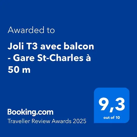 Joli T3 Avec Balcon - Gare St-charles A 50 M Apartment