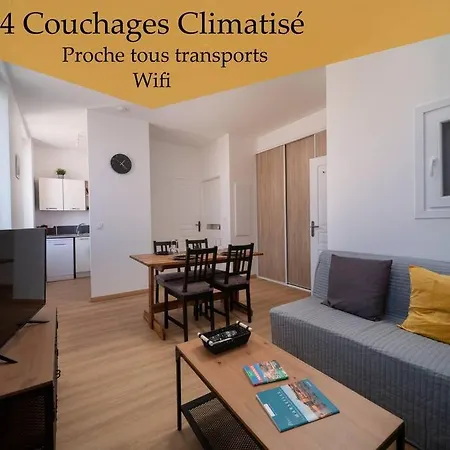 *appartement Climatise Equipe 4 Couchages*