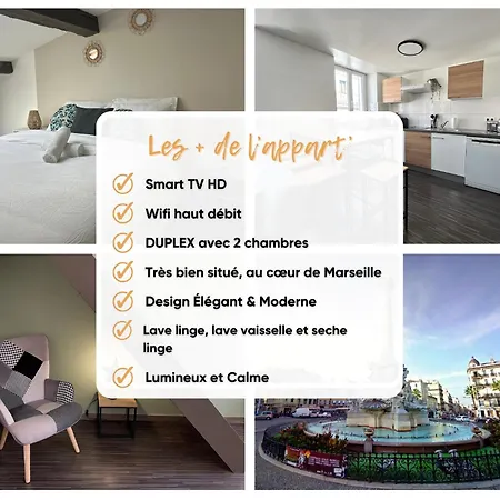 Appartement Mood Ii - Centre - Calme - Duplex - 5 Couchages - Cuisine Complete